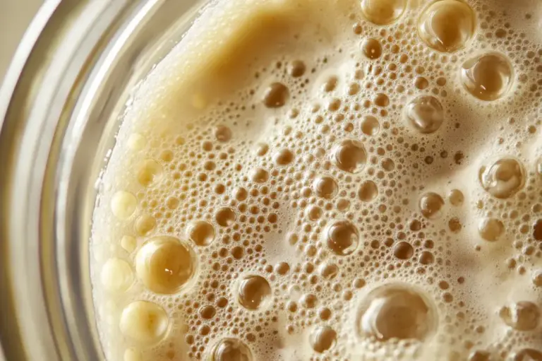 reifer vorteig im glas