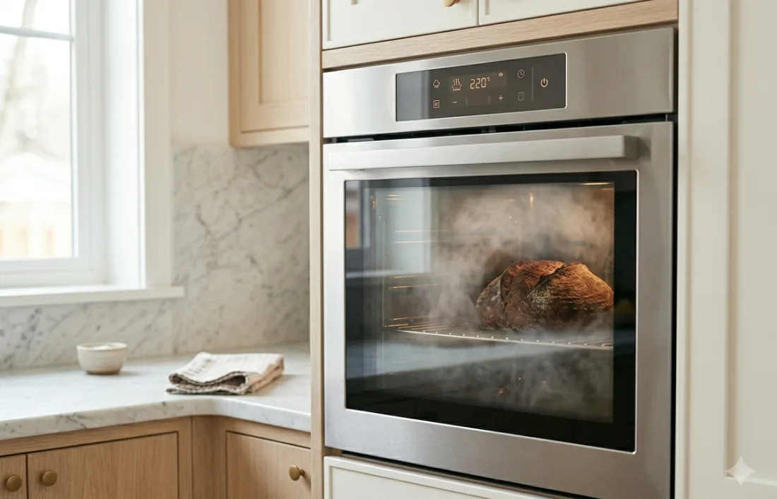 Backofen mit Dampffunktion beim Brotbacken – Schwaden auf Knopfdruck im Dampfbackofen