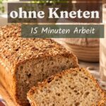 Angeschnittenes Dinkelbrot aus der Kastenform mit Haferflockenkruste